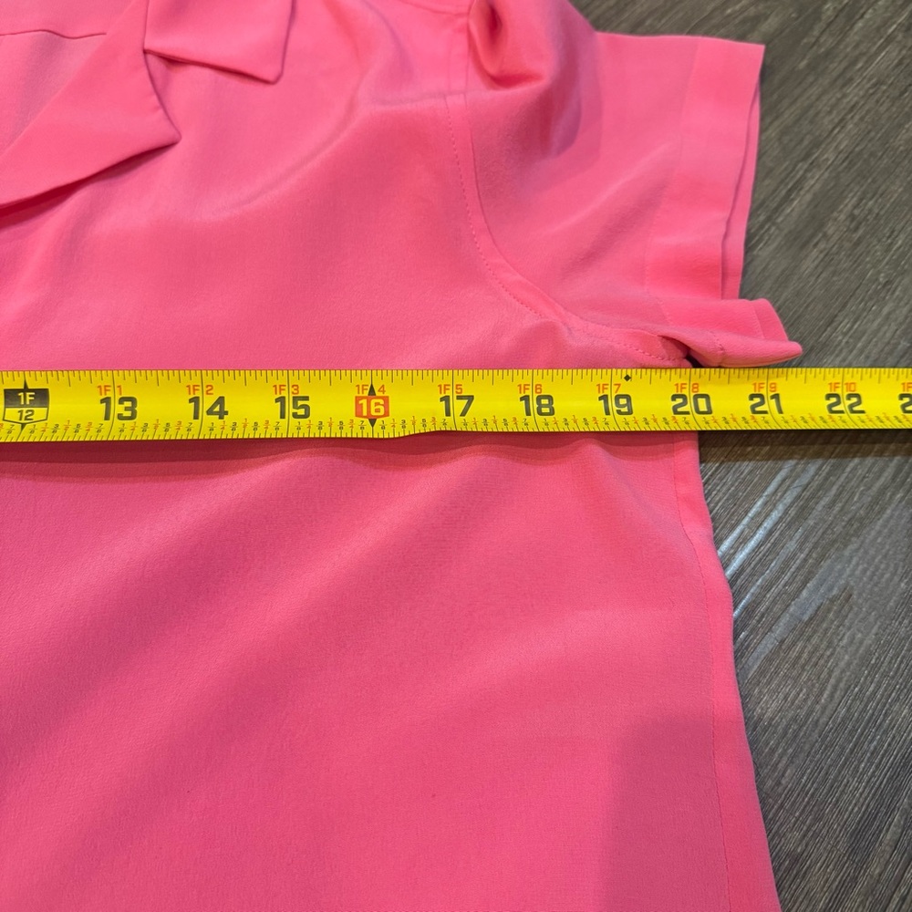 Tommy Bahama Talullah Pink Silk Button Down Collared Camp Shirt Womens Size S - Picture 8 of 11